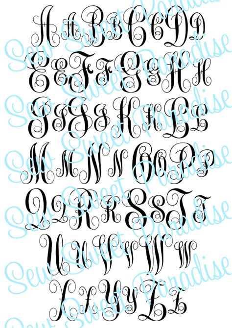 Monogram Svg Bundle 6 Monogram Alphabets Monogram Letters Etsy