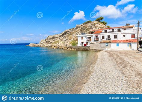 Beautiful Beach In Kokkari Town Samos Island Greece Stock Image