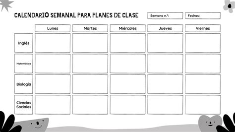 Explor Nuestras Plantillas De Calendarios Semanales Gratuitas Canva