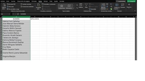 C Mo Separar Nombre Y Apellido En Excel