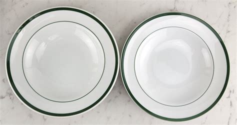 Williams Sonoma Brasserie Green 9 Rimmed Soup Pasta Salad Bowls Set Of 2 4624647521