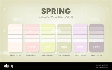 Color Palette In A Spring Colour Theme Collections Color Scheme Or Colors Chart Template Color