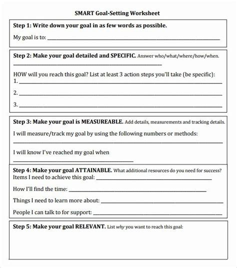 Employee Goal Setting Template Unique 13 Sample Goal Setting Templates