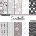 Seashells Digital Patterns Seamless Digital Papers Etsy