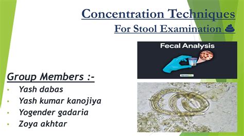 Concentration Techniques For Stool Examination Pptx