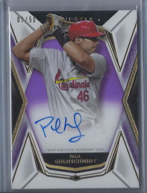 2019 Topps Five Star Autographs Purple FSA PG Paul Goldschmidt 50