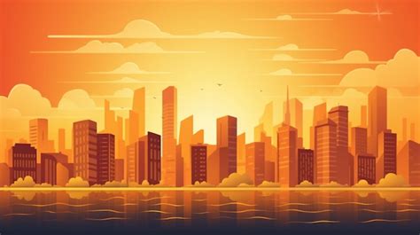 Summer Heat Wave In The City Concept Premium Ai Generated Image