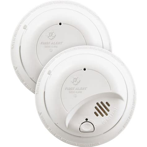 First Alert 10-Year Battery 2-Pack AC Hardwired 120-Volt Smoke Detector ...