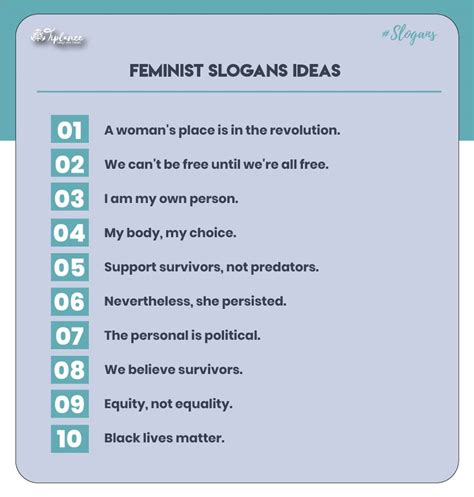 Rules Feminist Slogans Taglines Tiplance