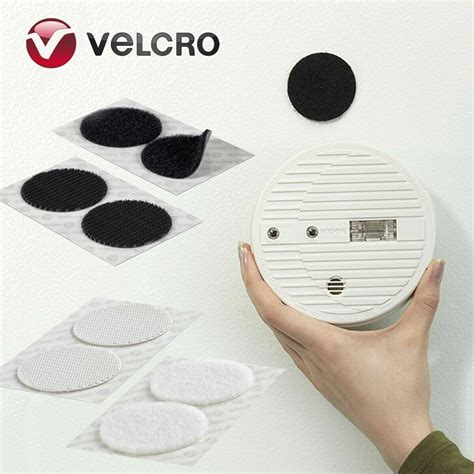 Heavy Duty Velcro® Coins White And Black Self Adhesive Stick On