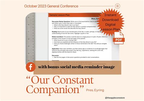 Our Constant Companion President Eyring General Conference October