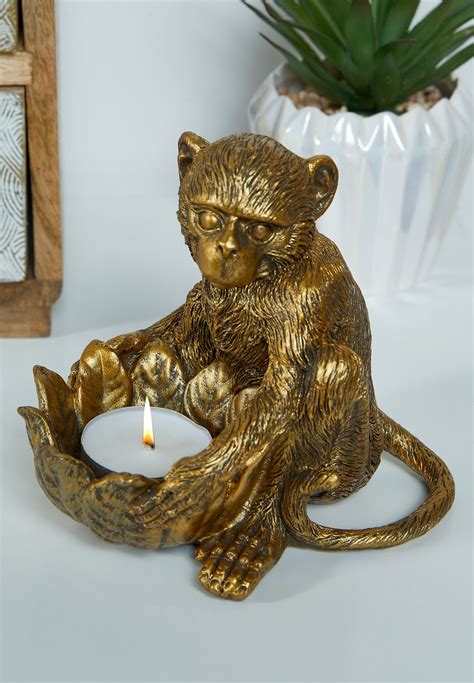 Buy Noire Edit Gold Monkey Tealight Holder For Women In Manama Riffa