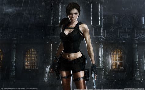 Tomb Raider Underworld Lara Croft Silhouette Hd Wallpaper Rare Gallery