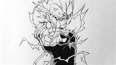 Dibujo De Majin Vegeta Dragon Ball Z Estilo Manga 🐉 Youtube