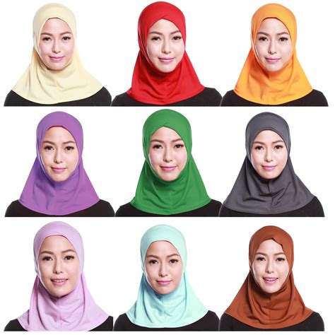 Muslim Women Full Cover Cap Hijab Mini Scarf Headwear Turban Hat