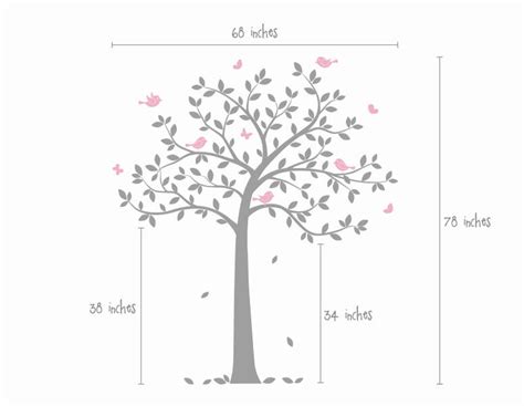 Tree Wall Decal Nursery Large Tree Wall Decal Wall Mural Etsy