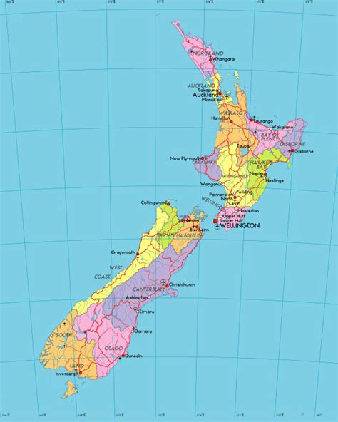 Political Map Of New Zealand Political Map Of New Zealand Images And