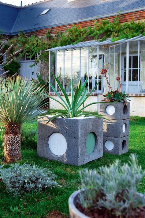 Fabriquer une jardinière en béton Marie Claire