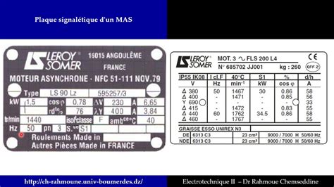 Machine Asynchrone Plaque Signal Tique D Un Mas Youtube