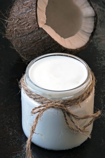 Probióticos de yogur de coco alimentos fermentados yogurt vegano