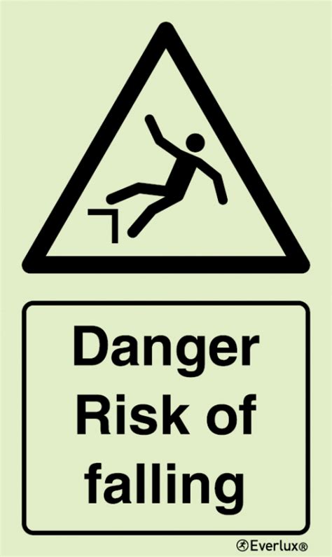 Risk of falling warning sign with supplementary text - S 49 04 ...