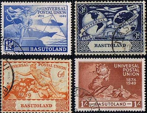 Basutoland Stamps 1949 Universal Postal Union Set Fine Used SG 38 41