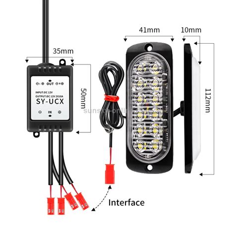 DC12V 24V 18W 4 em 1 grade frontal flash strobe flash de emergência