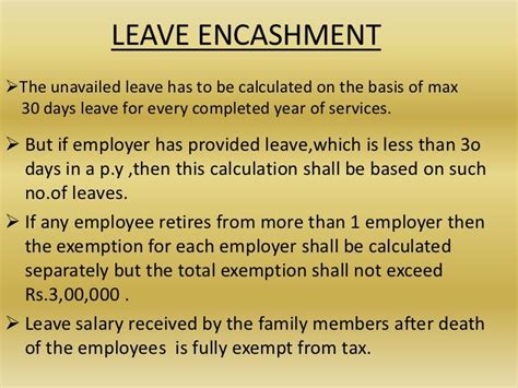 Leave Encashment