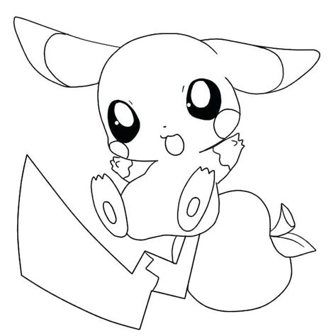 Cute Pikachu Coloring Pages At Free Printable