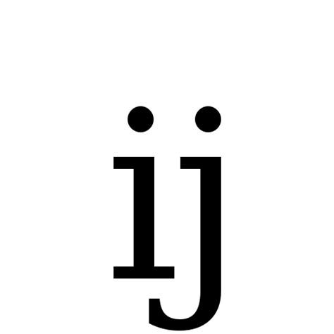 ĳ Latin Small Ligature Ij Dejavu Serif Book Graphemica