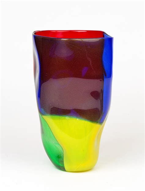 Seguso Viro Murano 4 Quarti Incalmo Colored Art Glass Vase For Sale At