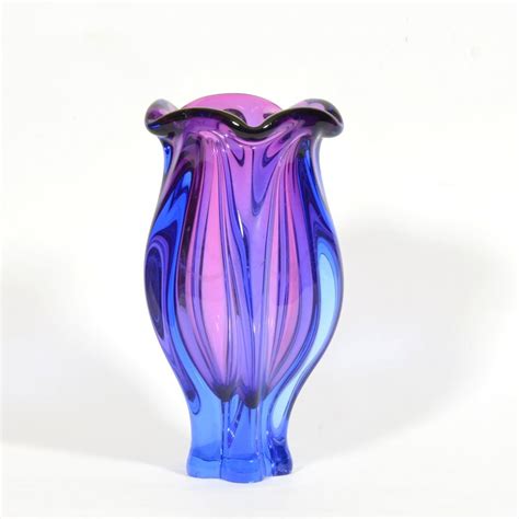 1960s blown glass vase in purple | #122421