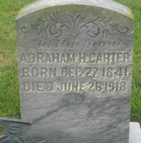 Abraham H Abram Carter M Morial Find A Grave