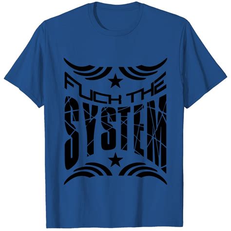 Pattern Fuck The System Text Logo Design Saying An T Shirt Sold By JAH ONE SKU 1258868 55