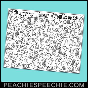 100 Trials Gummy Bear Challenge by Peachie Speechie | TpT