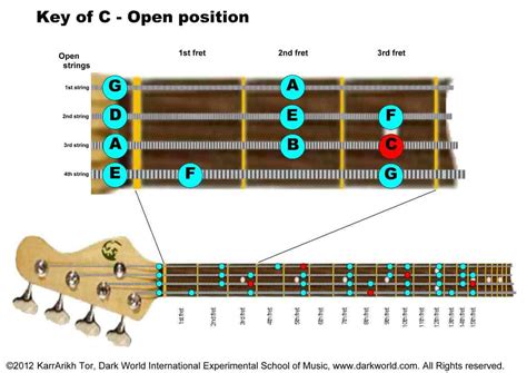 Where Is C On The Bass Guitar Ins