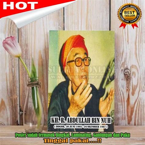 Poster Ulama Dan Habaib Foto KH R Abdullah Bin Nuh Bogor Figura