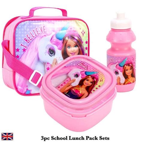 Barbie Lunch Box And Water Bottle Set For Girls