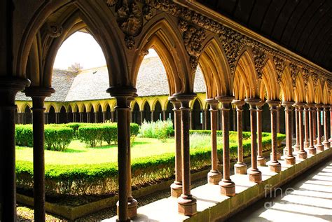 Mont Saint Michel Cloister Photograph by Elena Elisseeva - Pixels