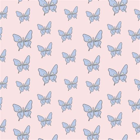 Premium Vector Blue And Pink Butterfly Vector Pattern Background