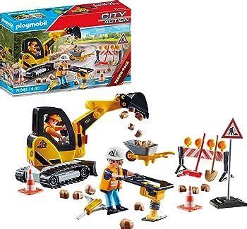 Playmobil Ouvriers Avec Chafaudage City Action La