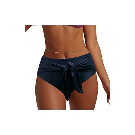 Nland Slip Bikini Da Donna Vita Alta Bikini Nuoto Tronchi Culotte Slip Triangolo Classico Con