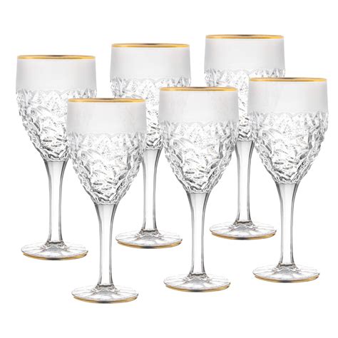 Buy Goblet Wine Glass Water Glass Crystal Set Of 6 Stemmed