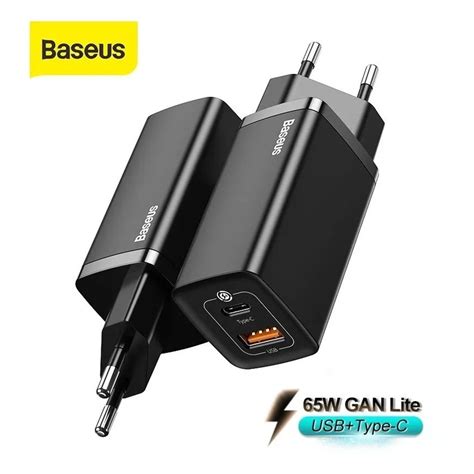 Carregador Baseus De Parede Gan Lite USB Tipo C Pd USB 65w Original