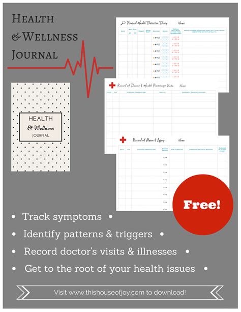 Free Printable Wellness Journal Template Printable Templates