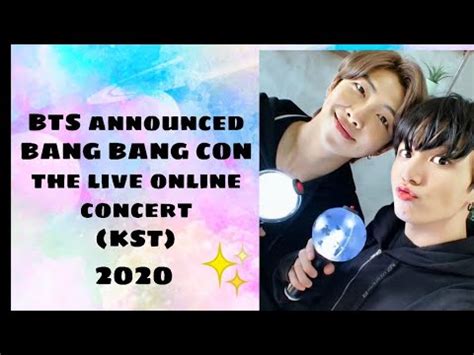 BTS Announce BANG BANG CON The Live Online Concert 2020 06 14 Sun