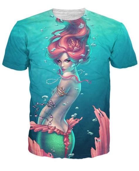 Mermaid T Shirt Ready To Ship In 2020 Full Print Shirt Shirts