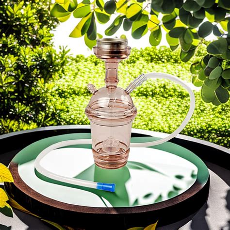 Set Of Portable Acrylic Hookah With Milk Tea Cup Shape And Colorful