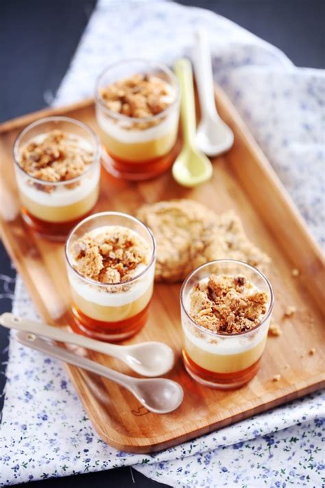 Verrines au sirop d érable compote et cookie chefNini