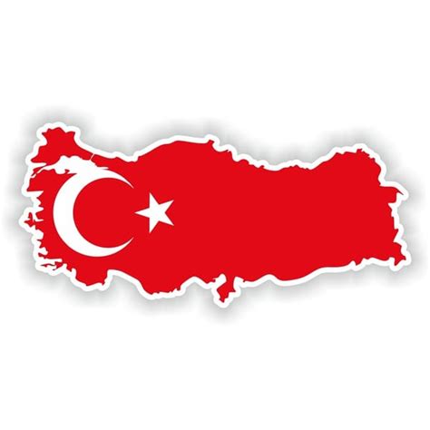 Turkey Map Flag Silhouette Sticker For Laptop Book Fridge Gu Inspire